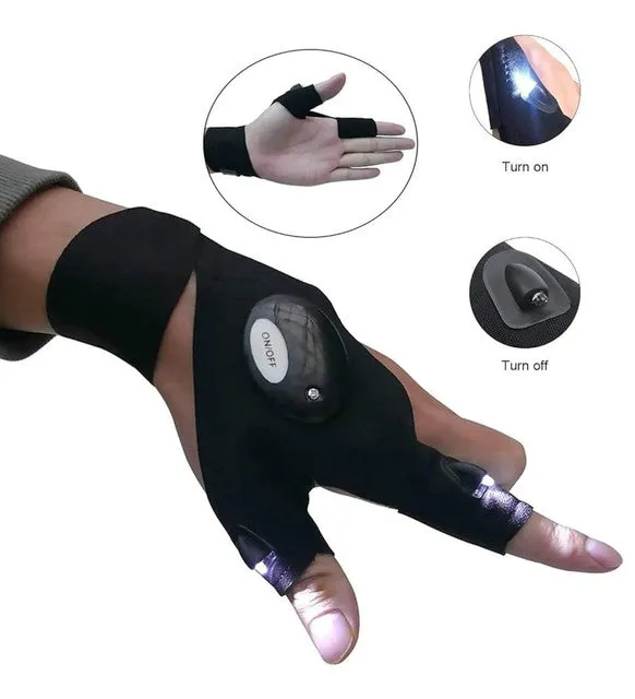 Hands-Free LED Flashlight Gloves (1 Pair) — Utility & Outdoor Gadgets, view 3